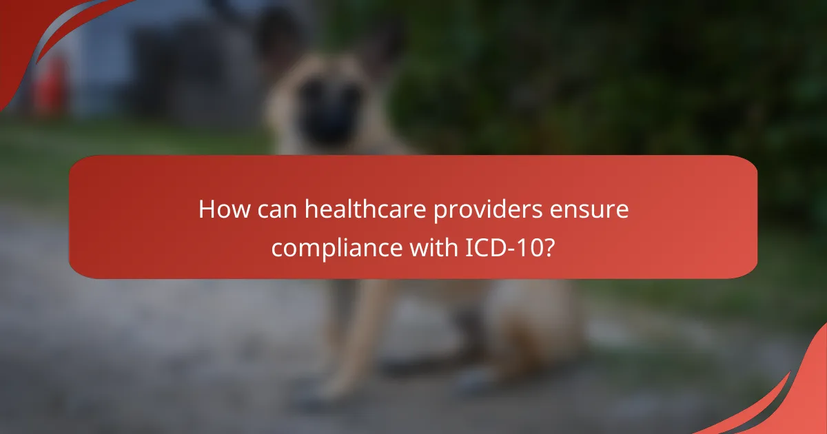 How can healthcare providers ensure compliance with ICD-10?