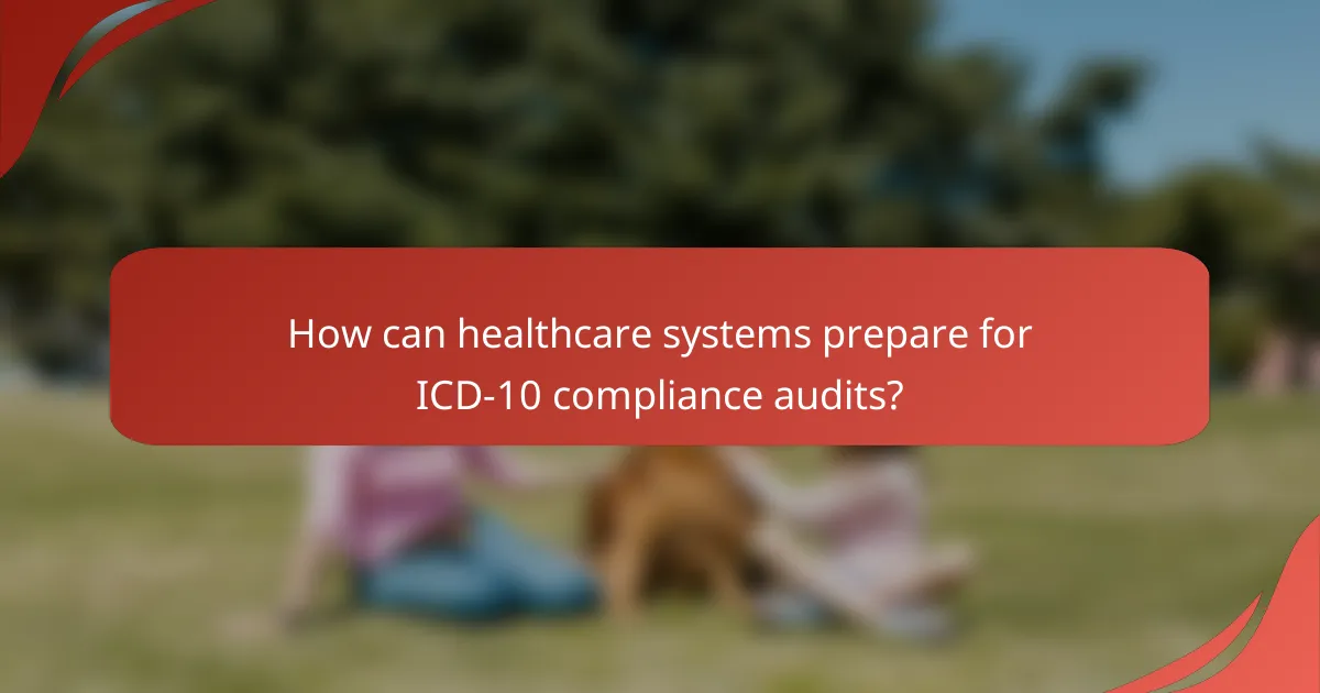 How can healthcare systems prepare for ICD-10 compliance audits?