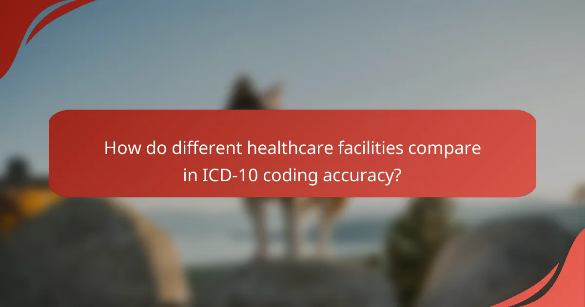 How do different healthcare facilities compare in ICD-10 coding accuracy?