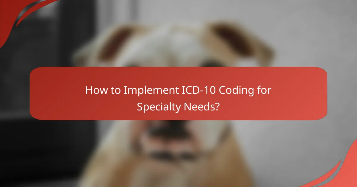 How to Implement ICD-10 Coding for Specialty Needs?