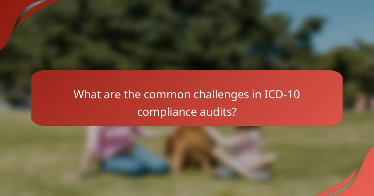 What are the common challenges in ICD-10 compliance audits?