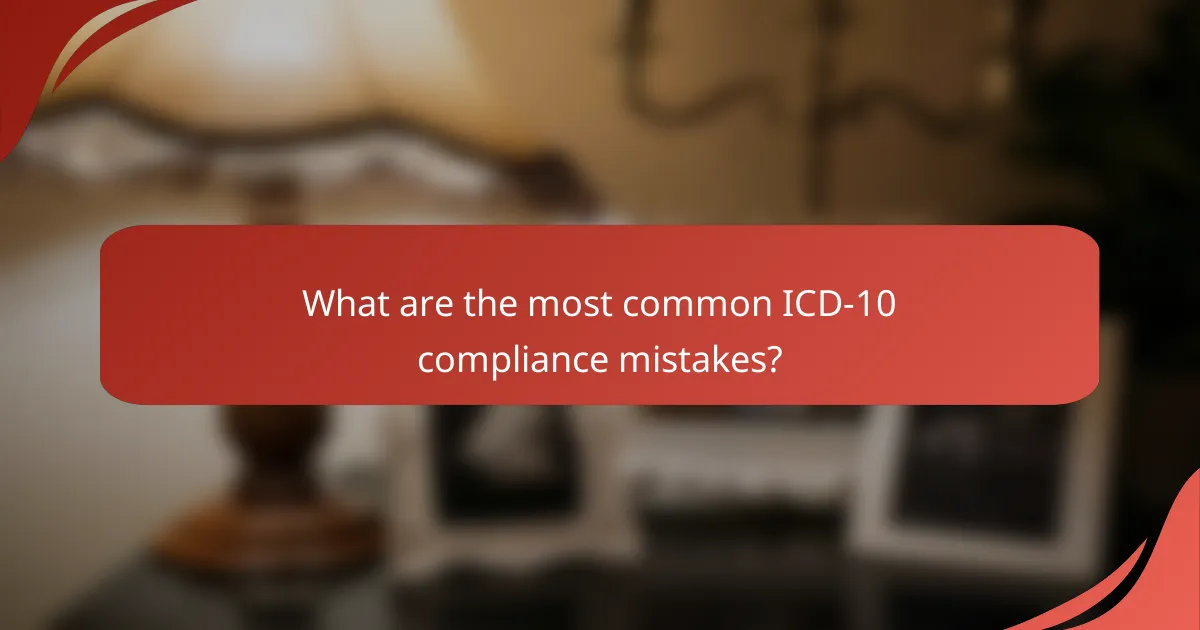 What are the most common ICD-10 compliance mistakes?