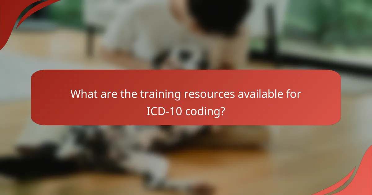 What are the training resources available for ICD-10 coding?